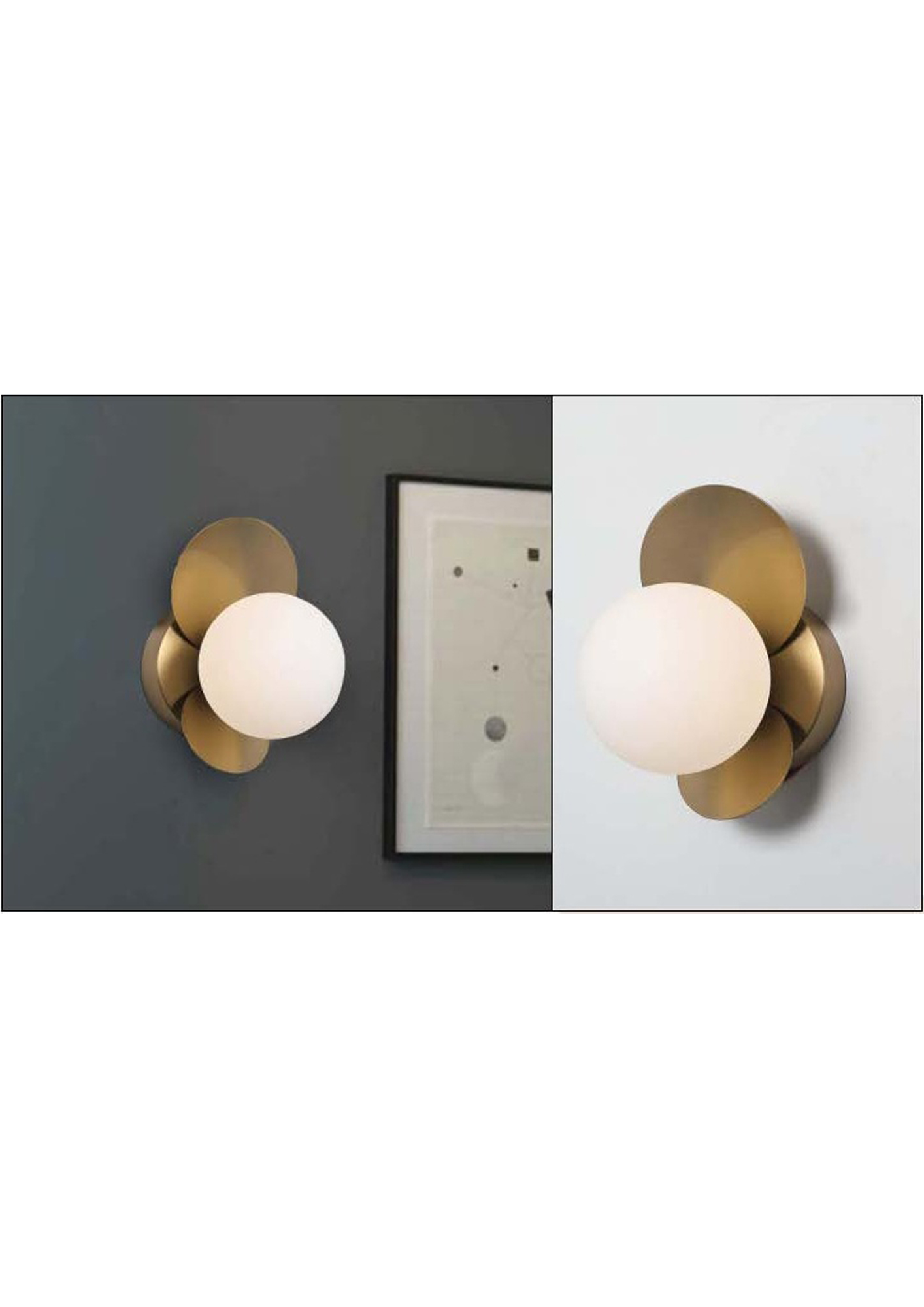 Beyond Lights - Brass Globe Sconce- GL